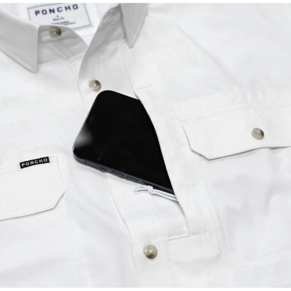 Poncho Men's Size L Long Sleeve White The Iceman Regular Fit Outdoor Fishing - Picture 4 of 11